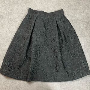 Rickie Freeman Teri Jon Womens Size 8 A Line Skirt Black Textured Floral Pattern